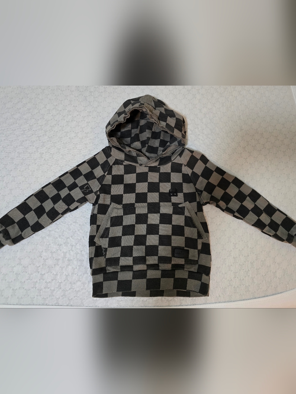 Munster Kids Checkerboard Hoodie Size 2
